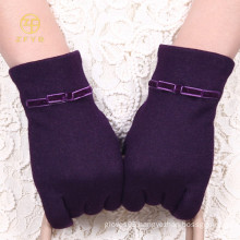 New Product Purple Color Full Touch Screen Wool Gloves For Smartphone